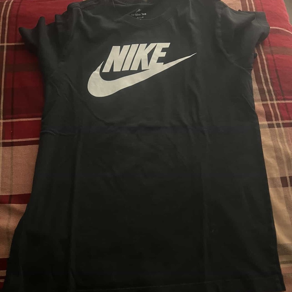 Nike Black Tee with White Logo
